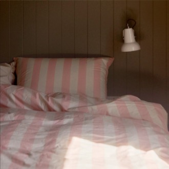 챕터원,[Spring fabric collection, 10%] 데이 스트라이프 침구세트 - 핑크